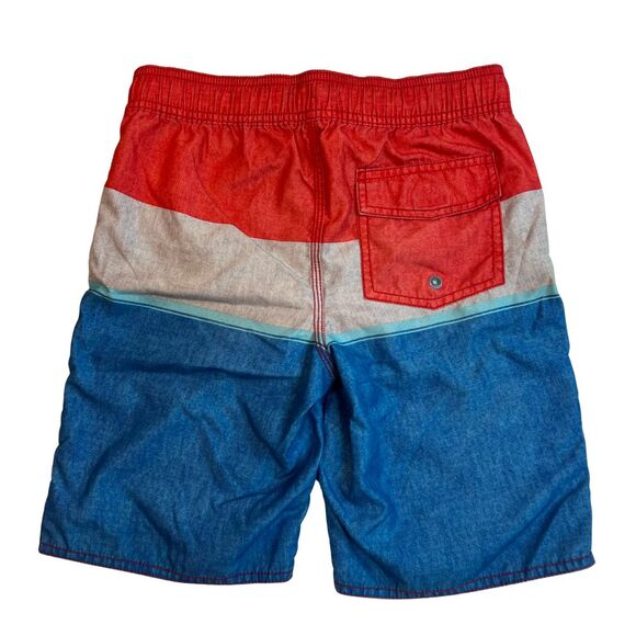 Old Navy Swim Trunks Boys Medium 8 Boardshorts Boho Beach Swimwear Swimsuit - Picture 7 of 13